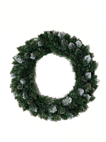 Venček vianočný bielo - strieborný